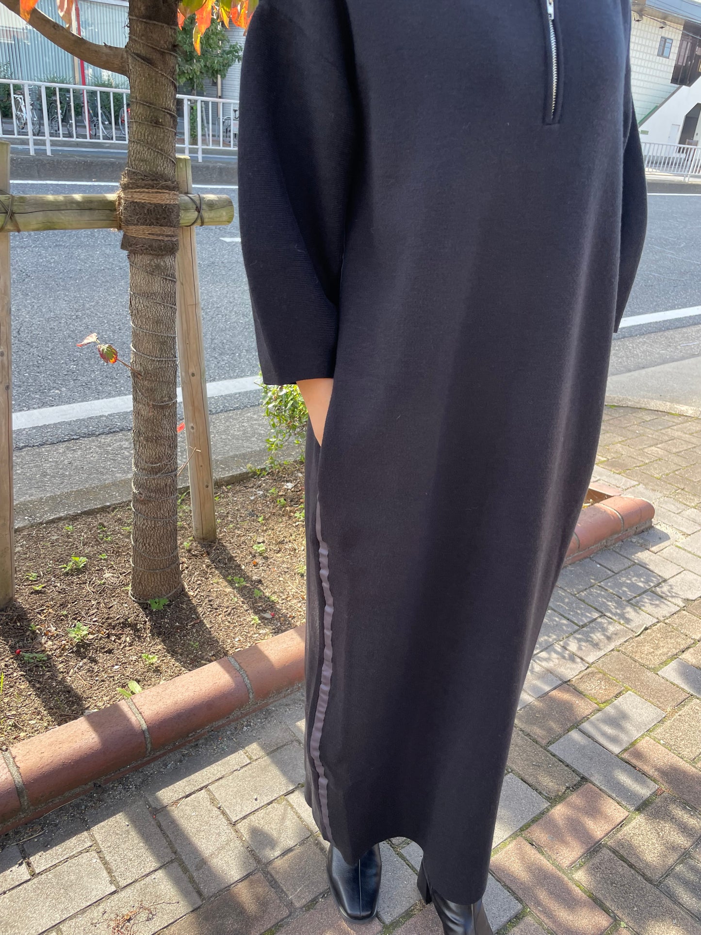 コクーンニットワンピース