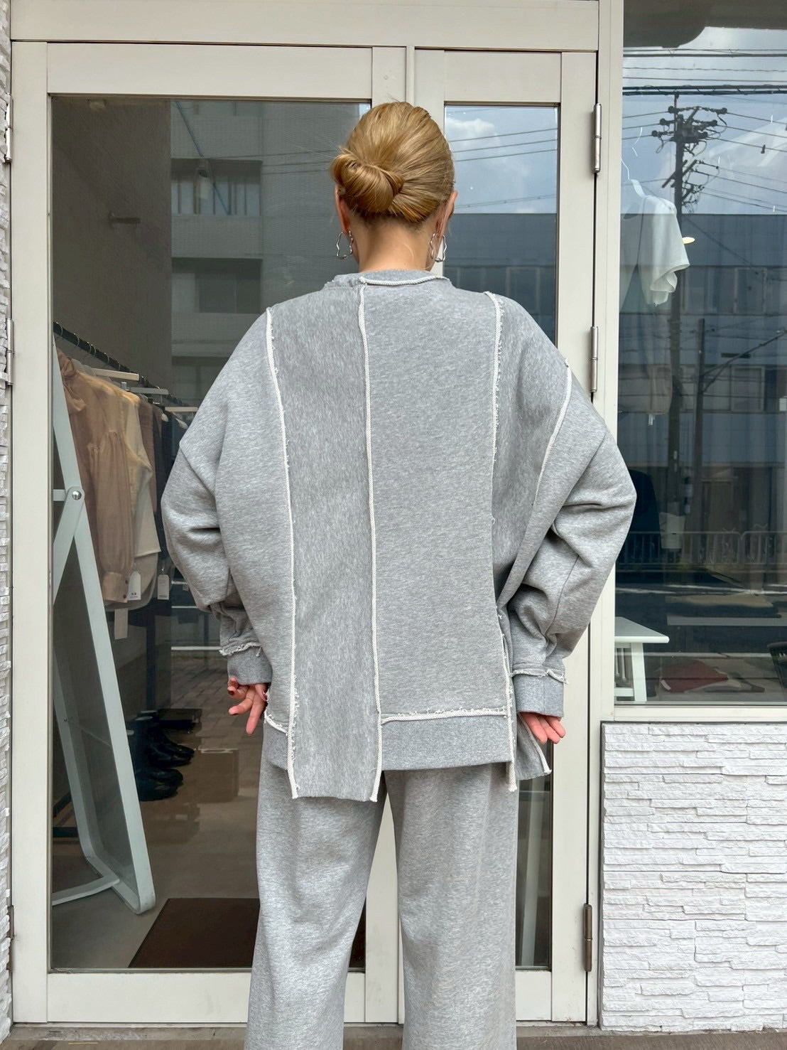 カットオフラインスウェットパンツ