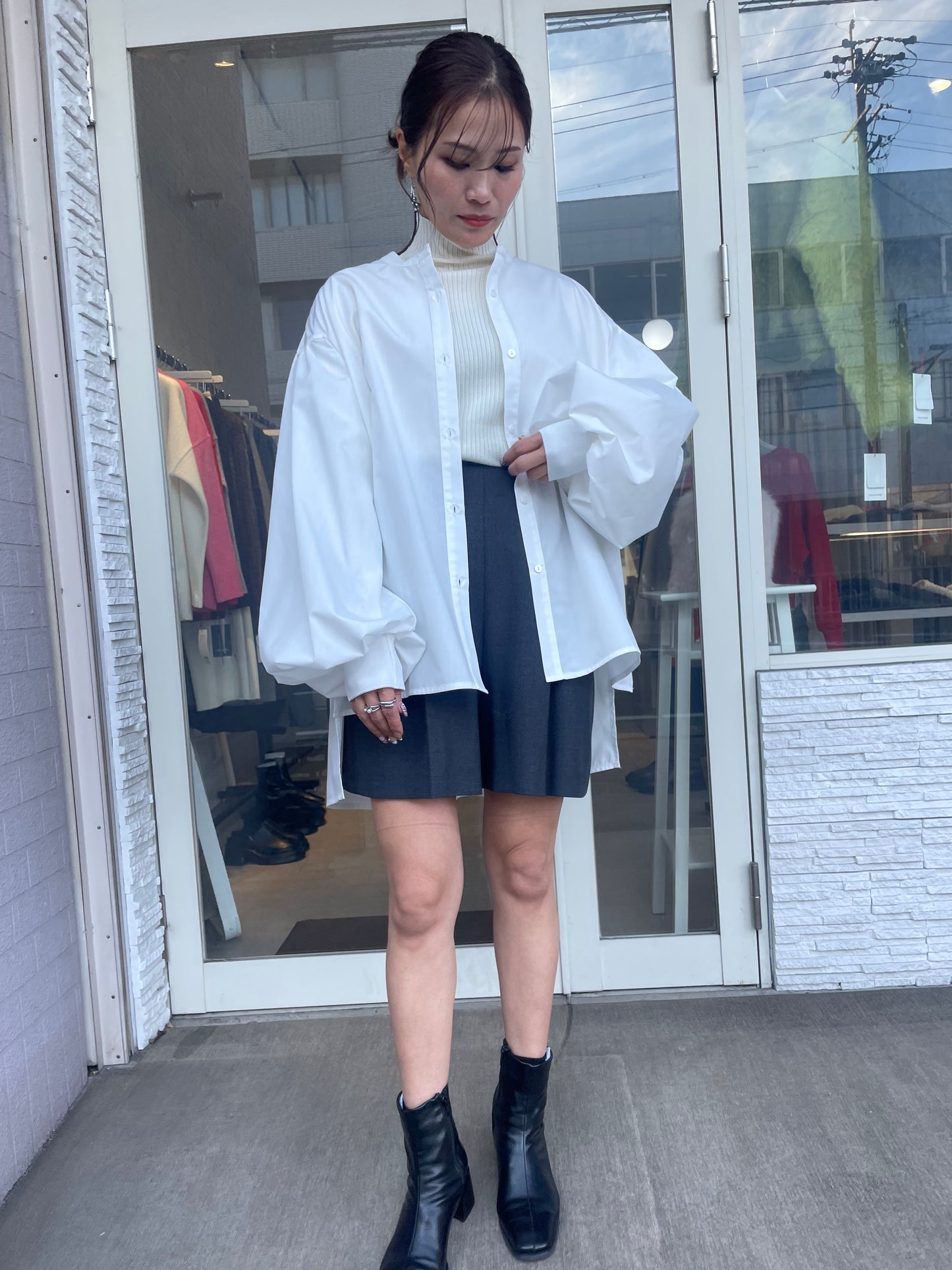 ボリュームスリーブブラウス