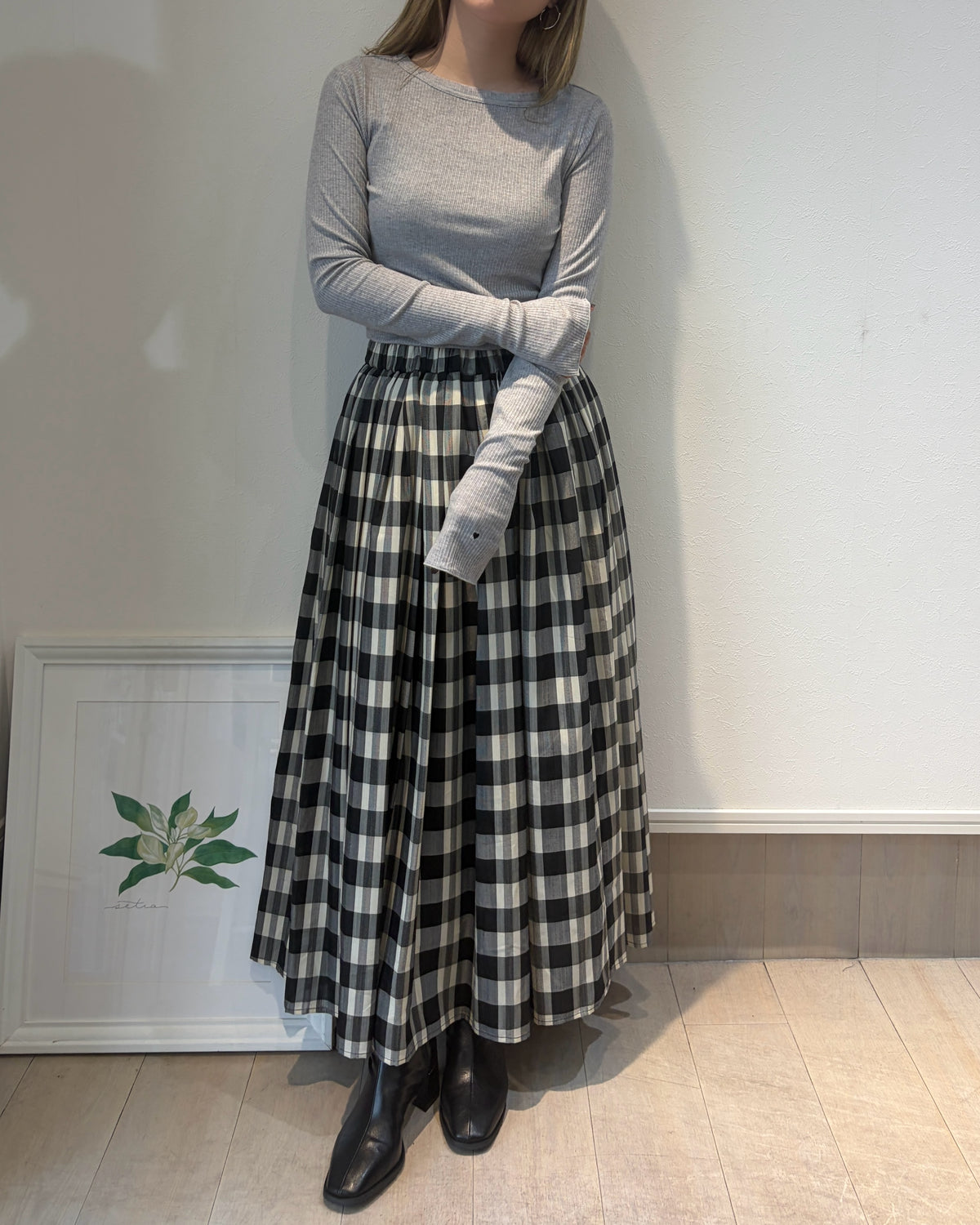 ♡シルクカシミヤブレンドクルートップス