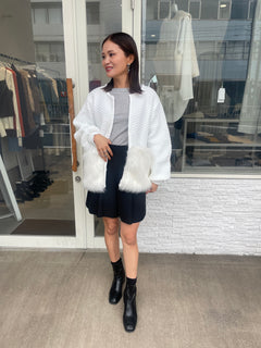 ボリュームファーカーディガン