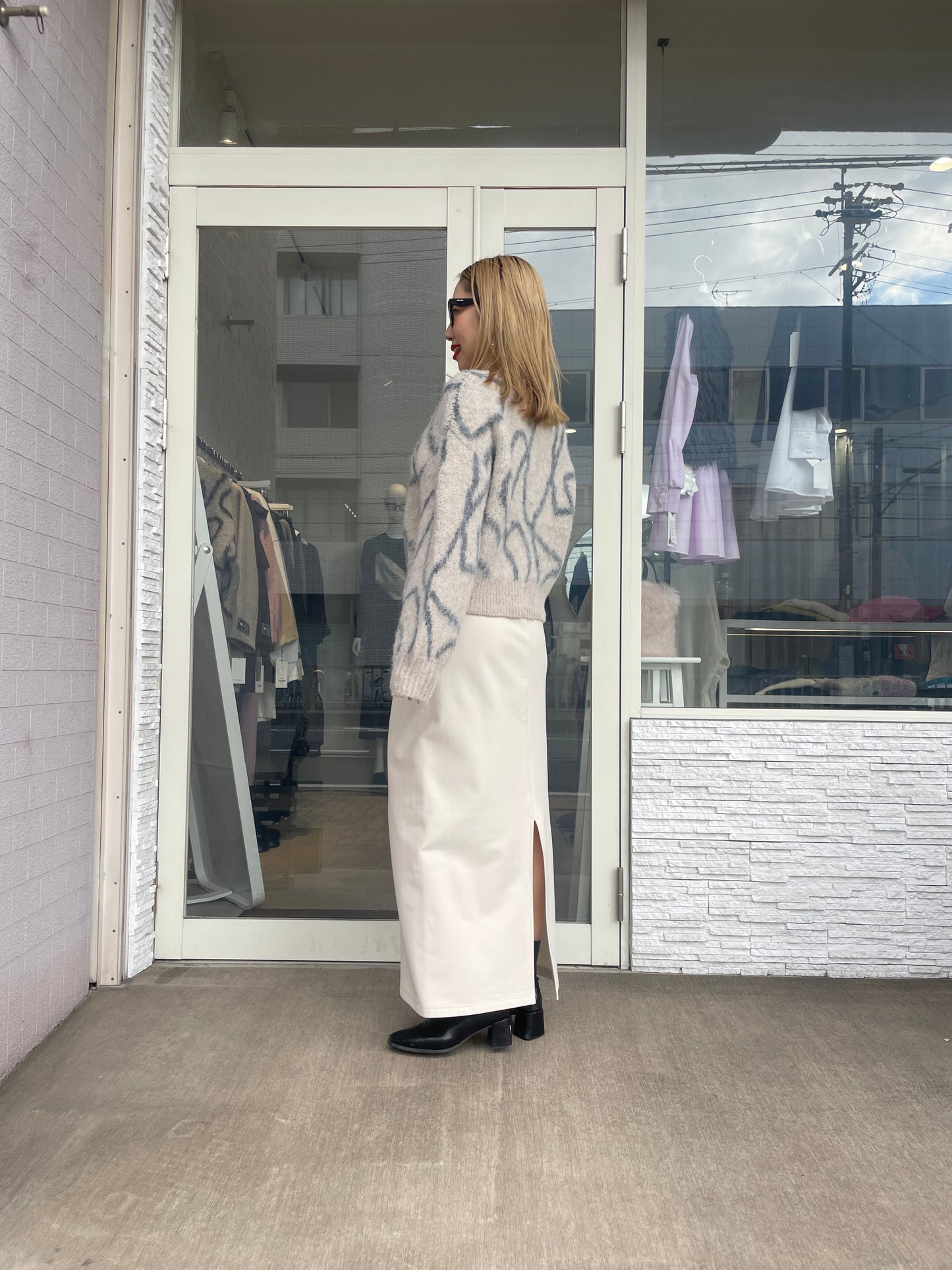 ニュアンスラインシャギージップジャケット