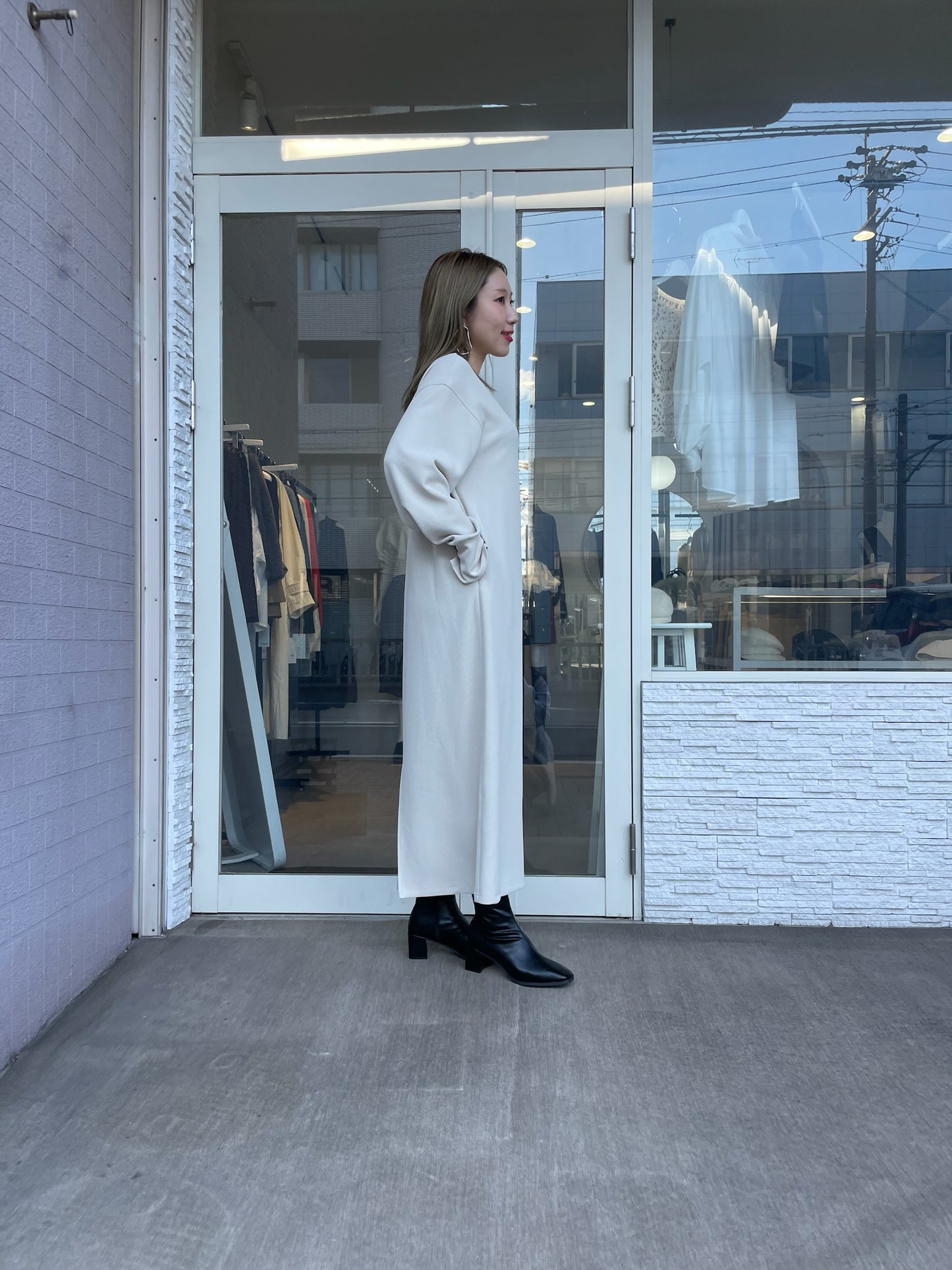 ジョーゼットロングワンピース