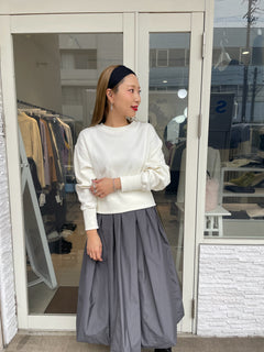 ボンバーヒートクロップドプルオーバー