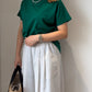シルケットバックスリットTシャツ