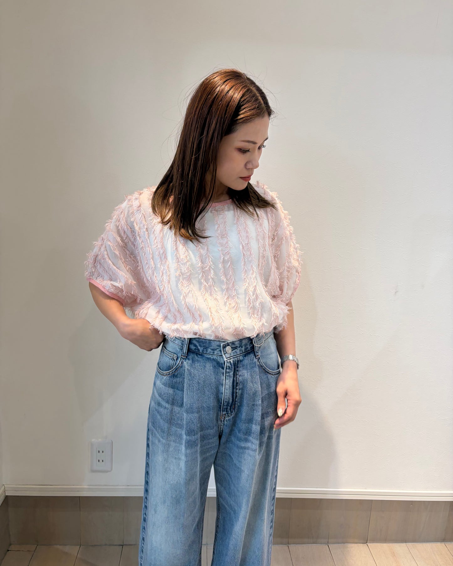 ジャガードブラウス