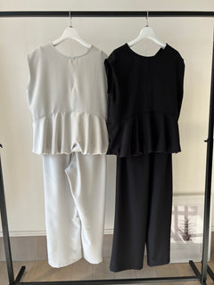 バルーントップス＆ワイドパンツセット