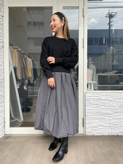 ボンバーヒートクロップドプルオーバー