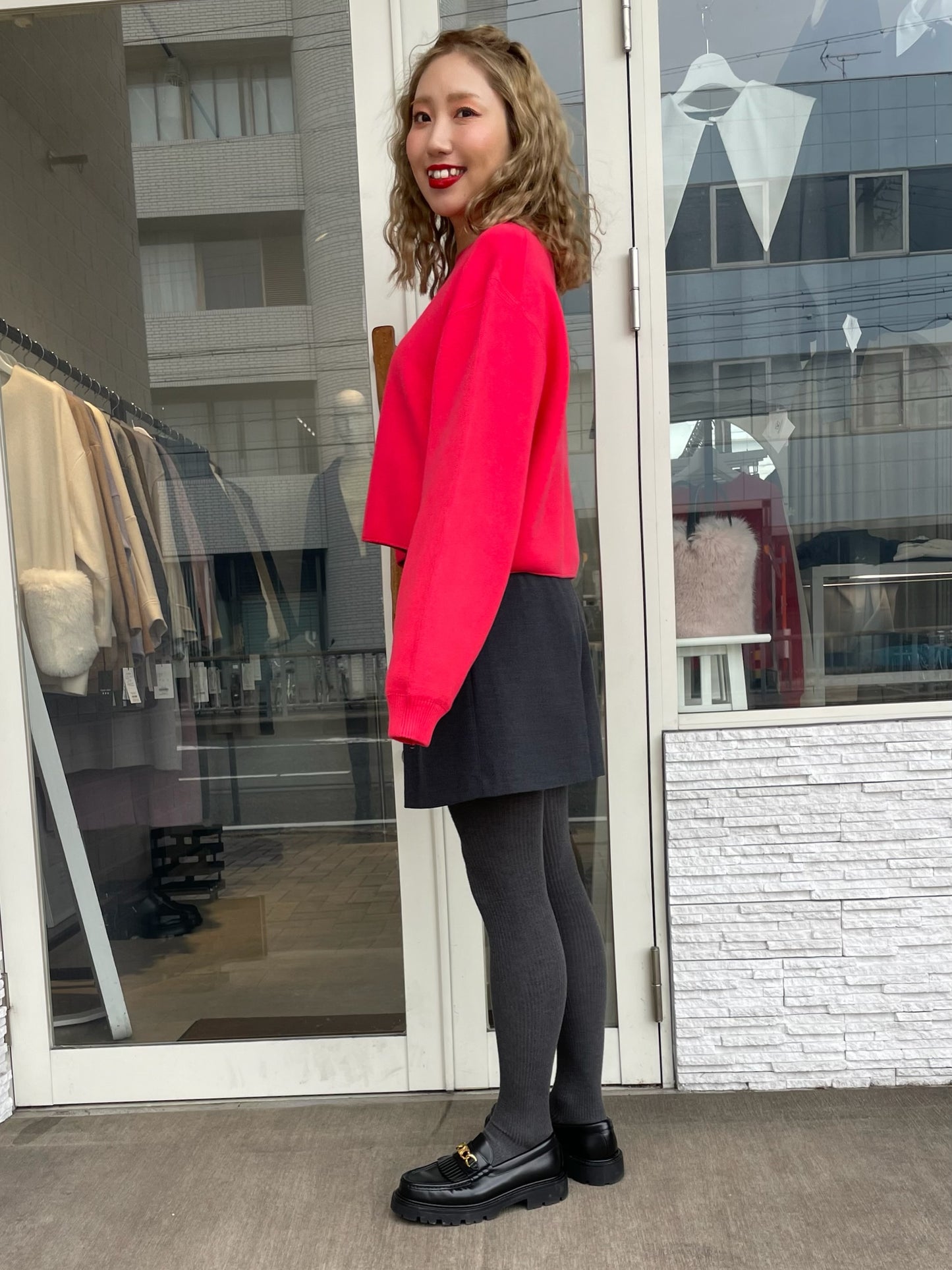 ♡コットンショートニット