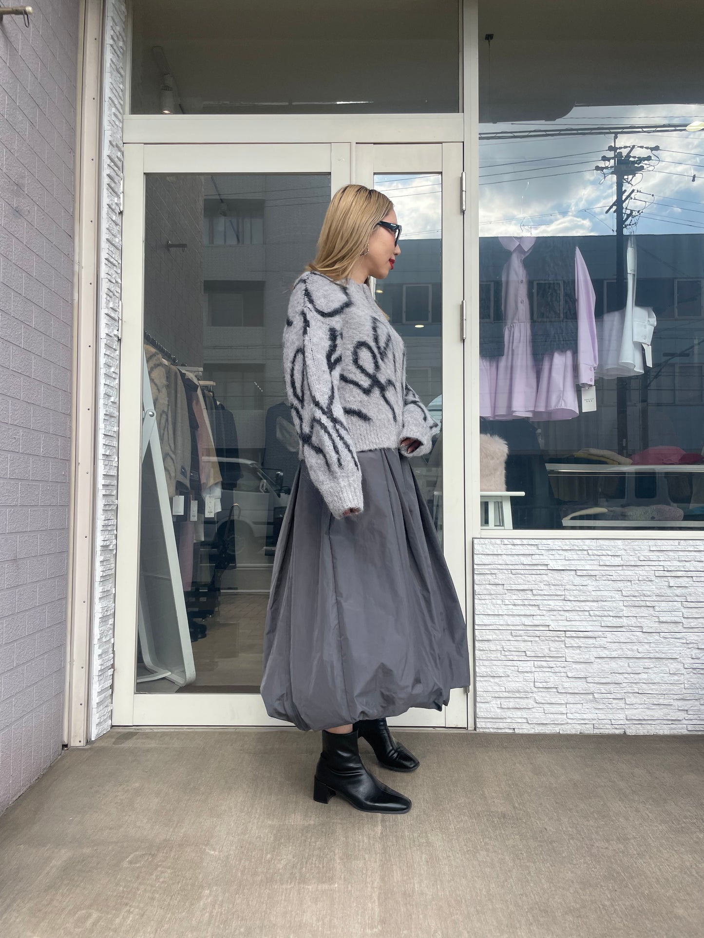 ニュアンスラインシャギージップジャケット