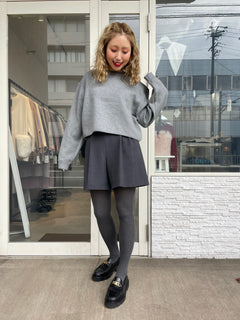 ♡コットンショートニット