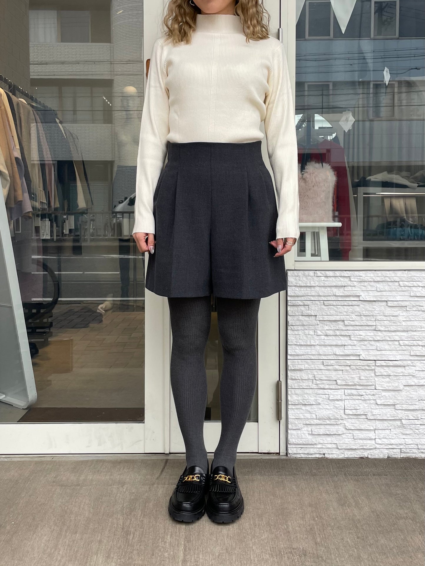 ベーシックリブニット