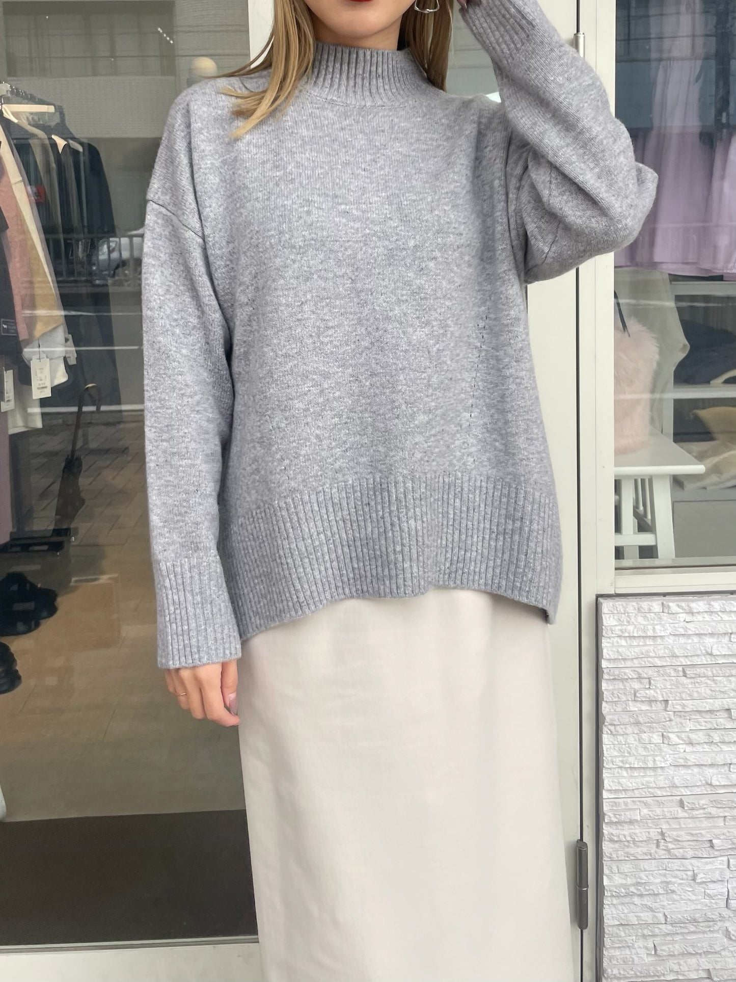 【新色追加！】ウール100%オフタートルニット