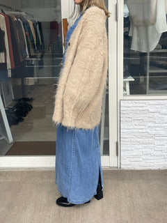 シャギーロングカーディガン