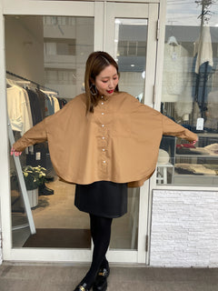 バックギャザーワイドブラウス