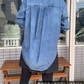 ボウタイダンガリーブラウス