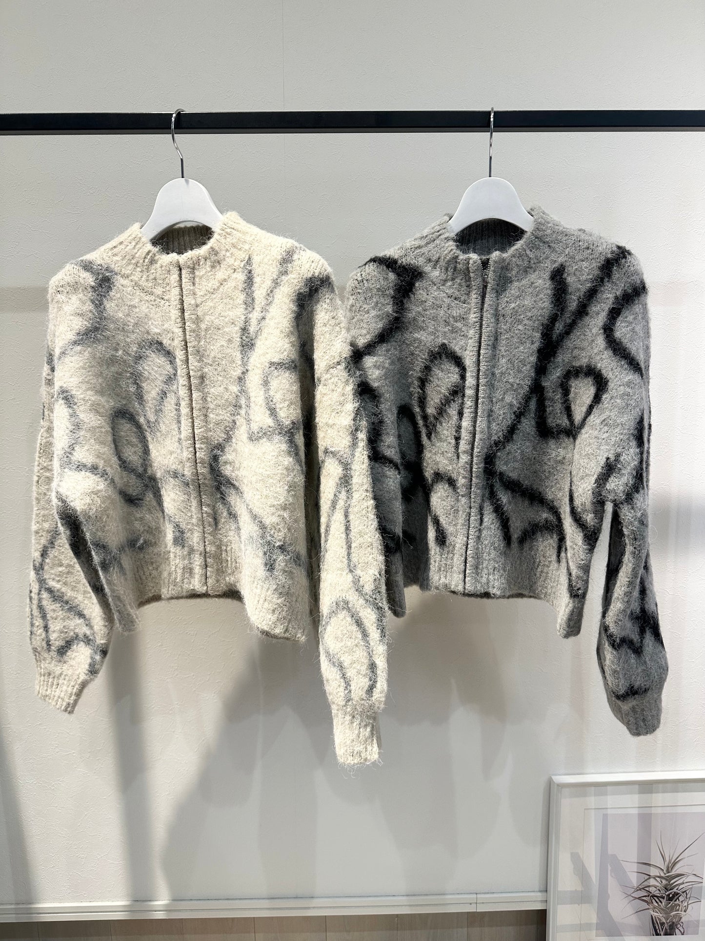 ニュアンスラインシャギージップジャケット