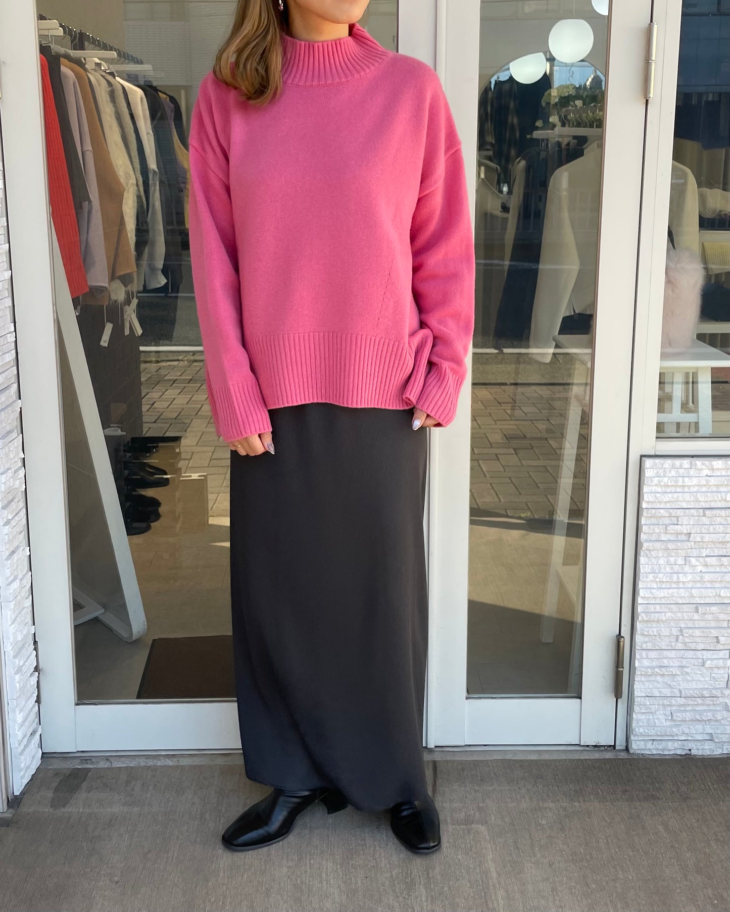 【新色追加！】ウール100%オフタートルニット