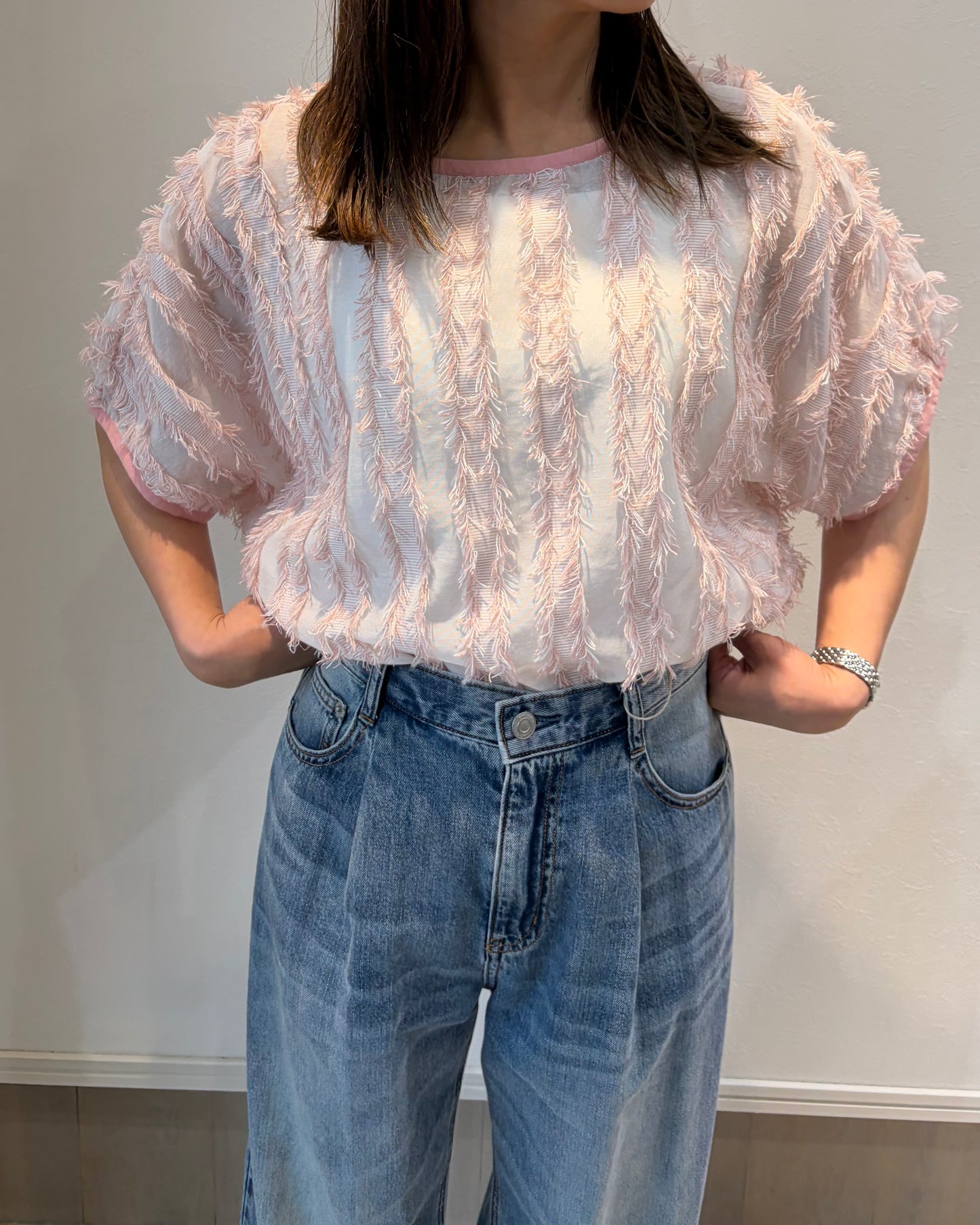 ジャガードブラウス