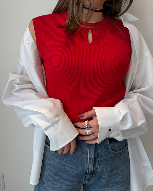 2wayカットアウトサマーニット