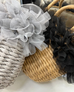 チュールフリルカゴバッグ