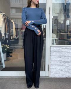 カットデザインリブニット