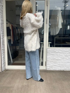 シャギーロングカーディガン