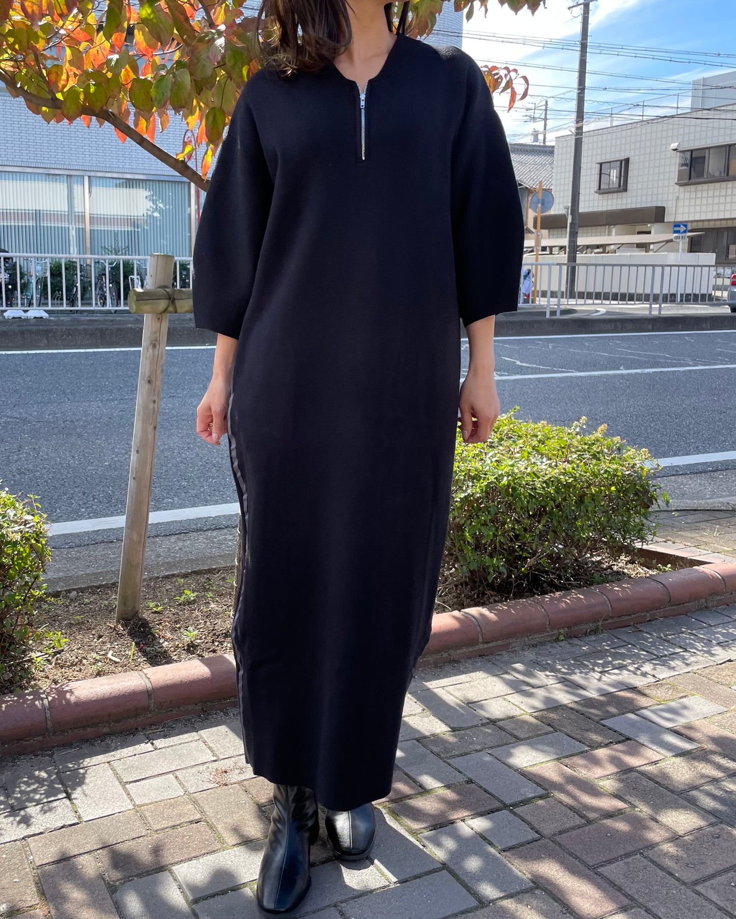 コクーンニットワンピース