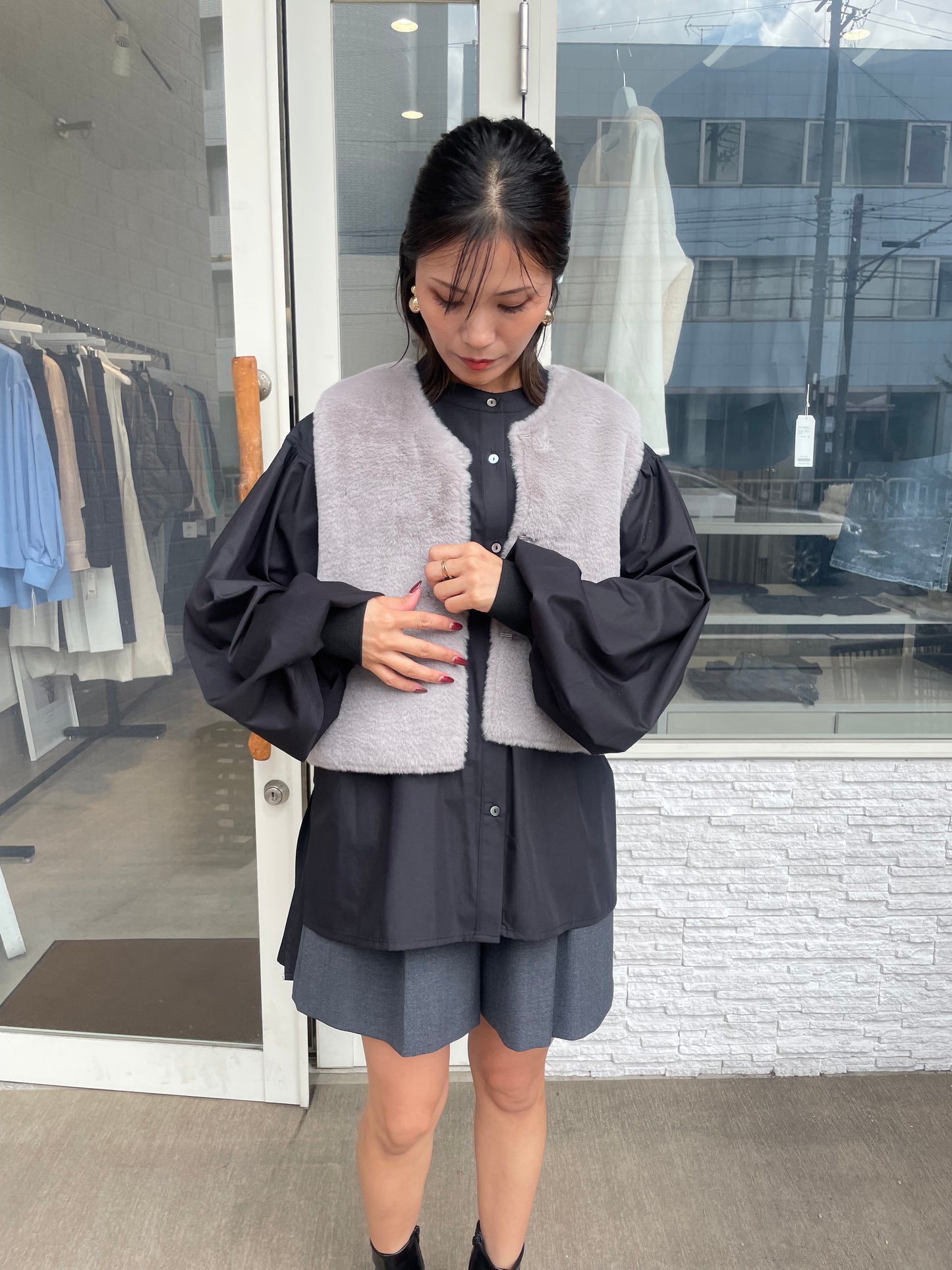 ボリュームスリーブブラウス