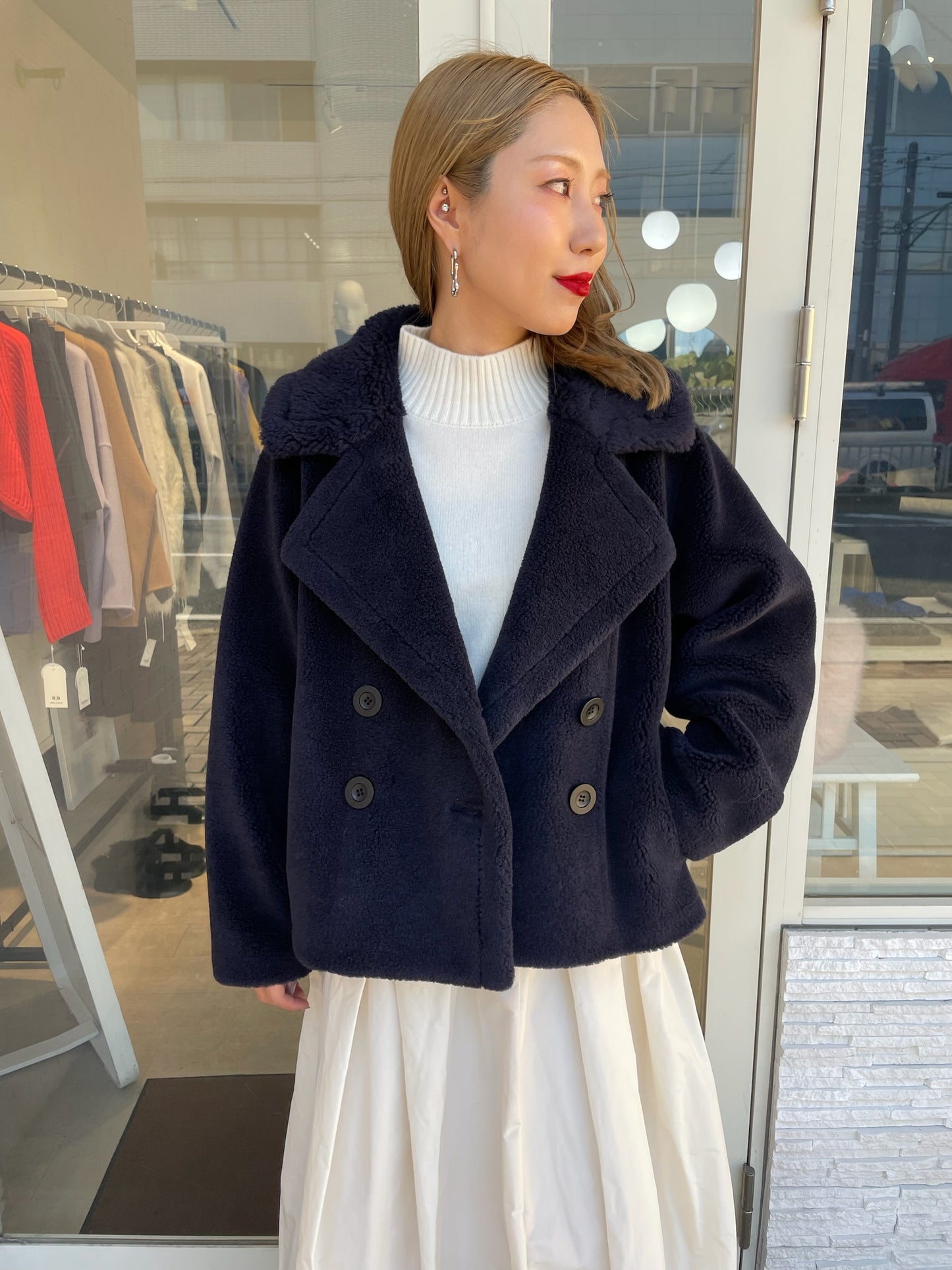 ビッグカラーボアジャケット