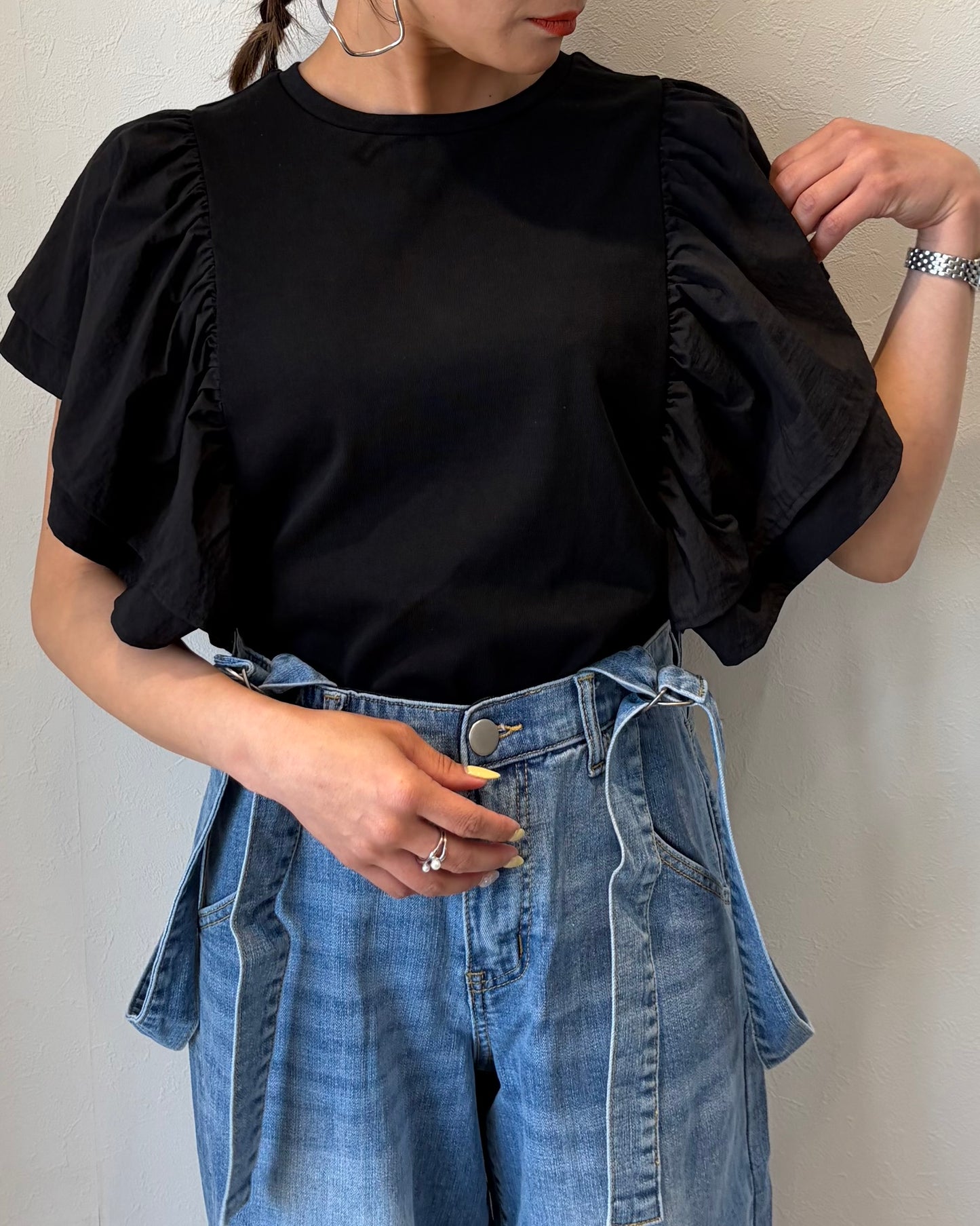 ドッキングフリルTシャツ