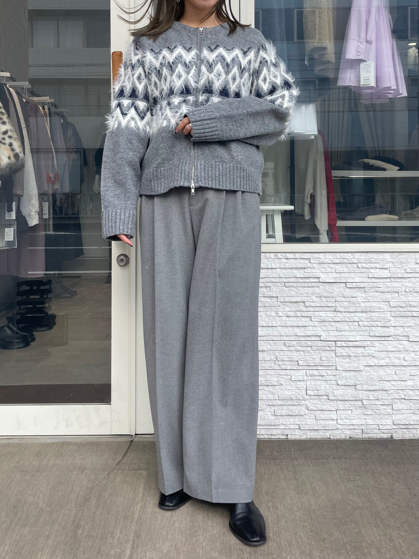 ノルディックニットブルゾン