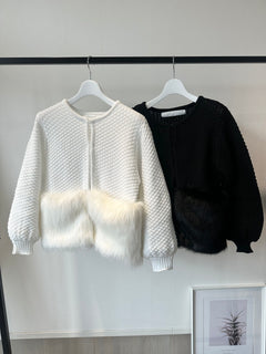 ボリュームファーカーディガン