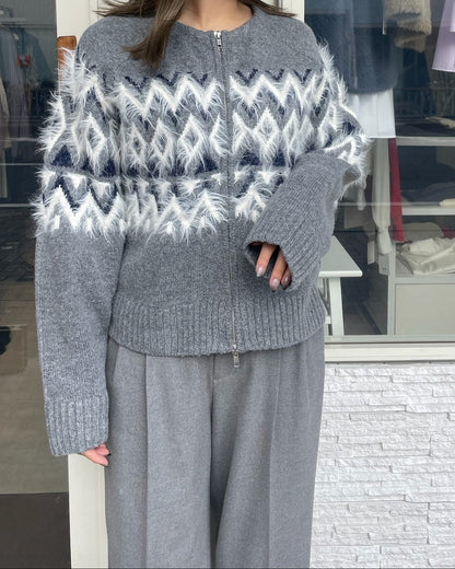 ノルディックニットブルゾン