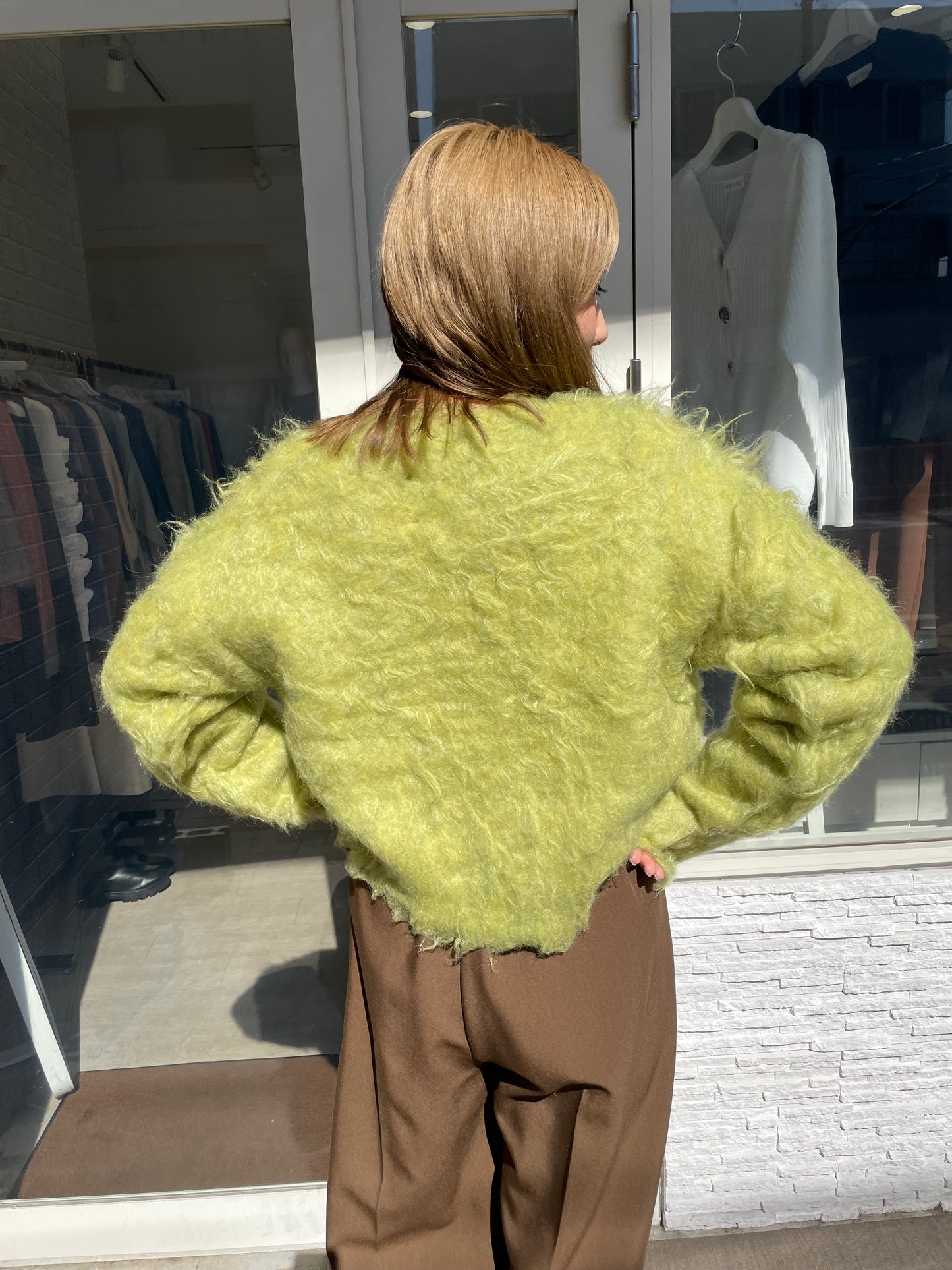 シャギーニットプルオーバー