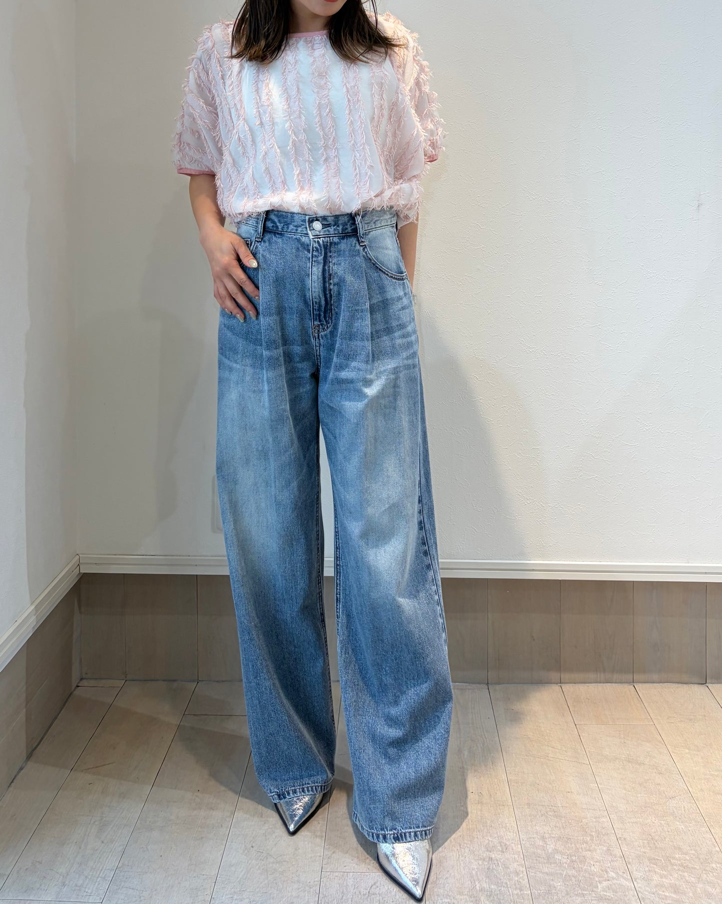 ジャガードブラウス