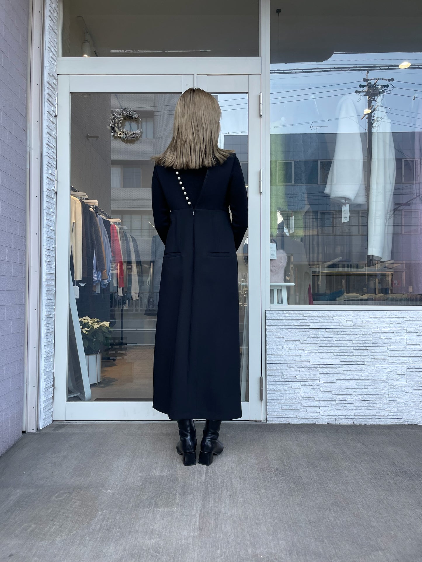 【再入荷】パールサスペンダーワンピース