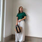 シルケットバックスリットTシャツ