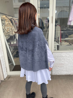 シャギーニットケープ