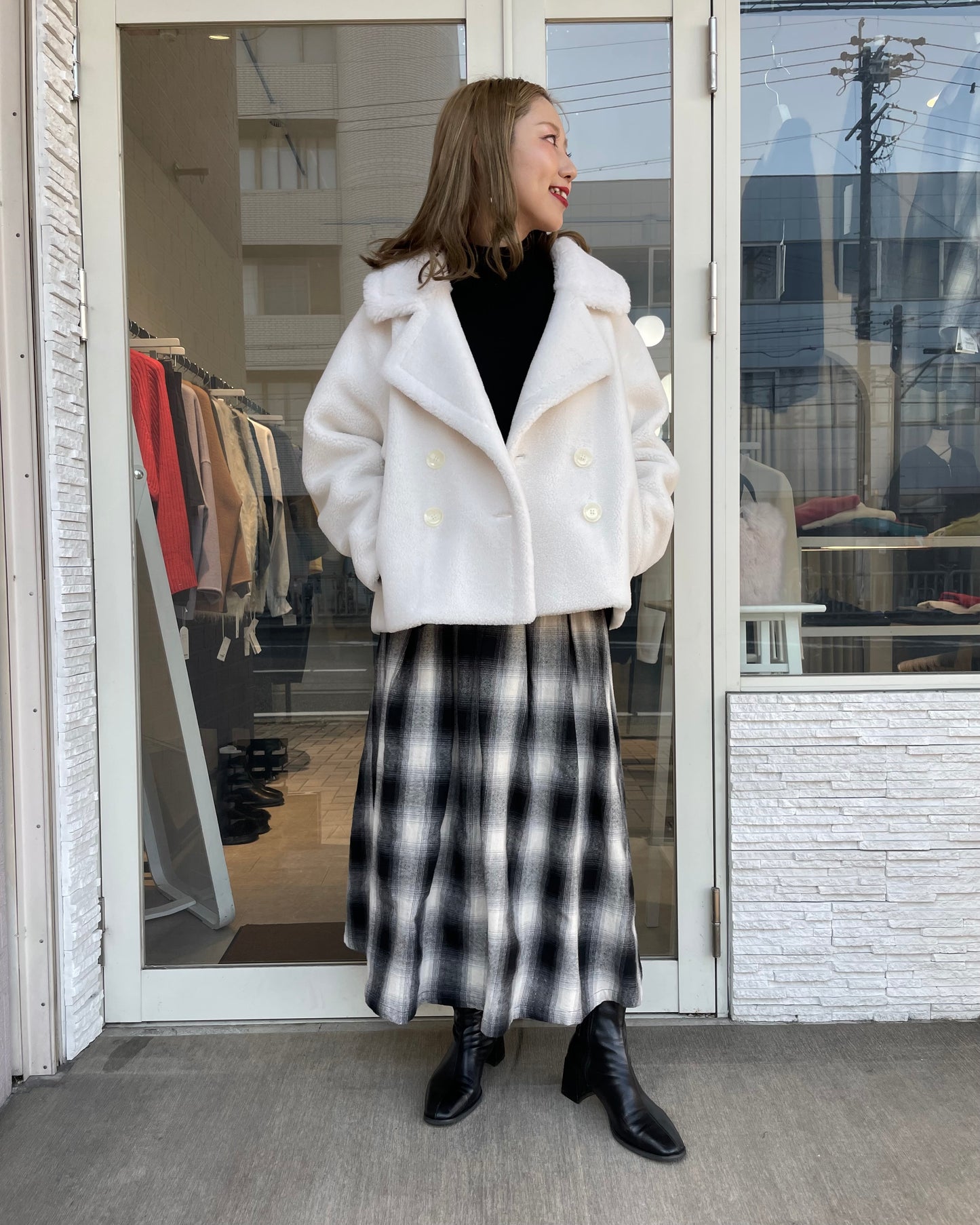 ビッグカラーボアジャケット