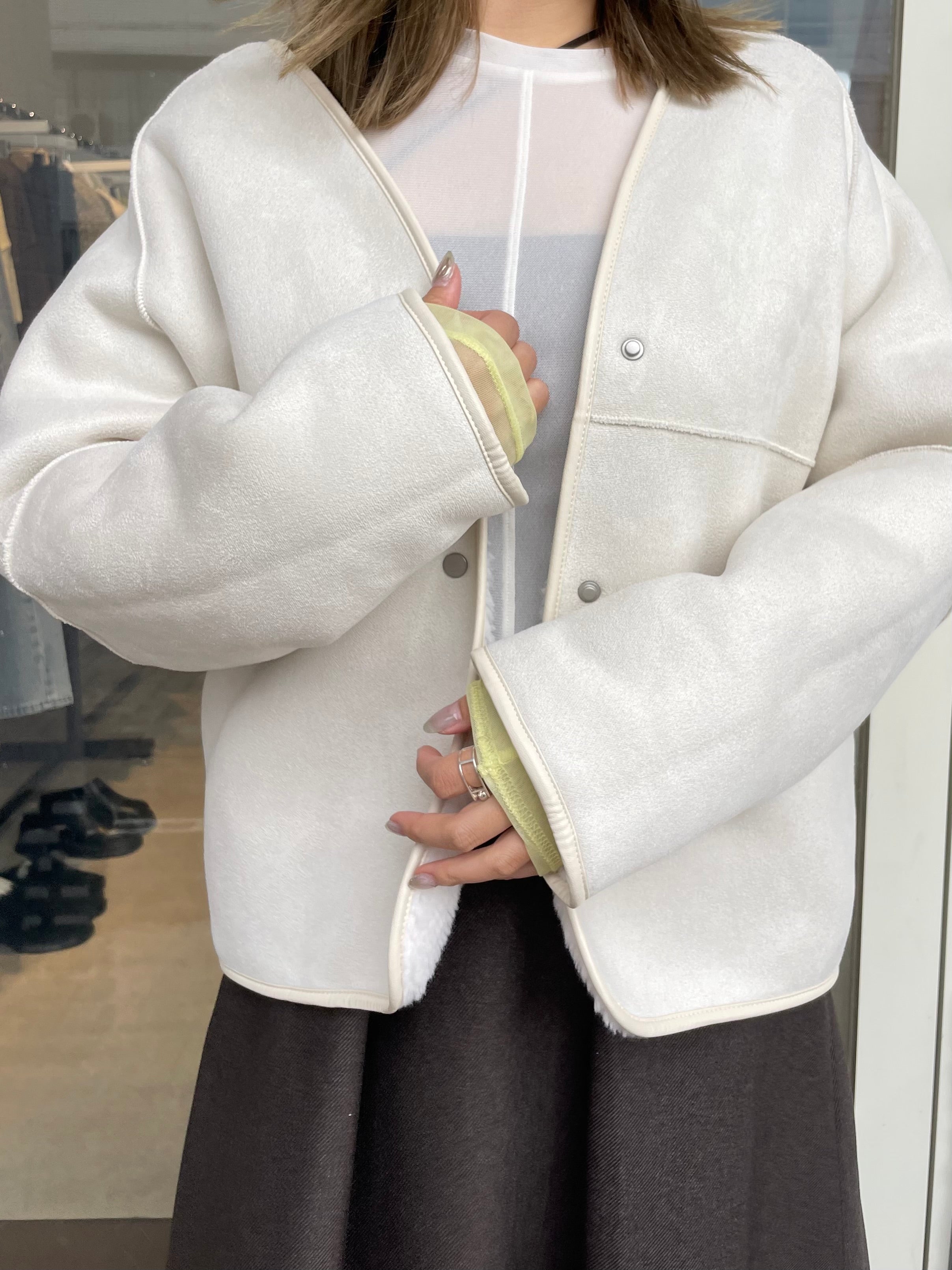 SETiA リバーシブル　エコムートン　ジャケット　ボアコート　2way セチア リバーシブルエコムートンジャケット – SETiA online