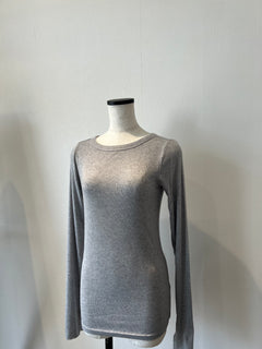 シルクカシミアブレンドリブトップス