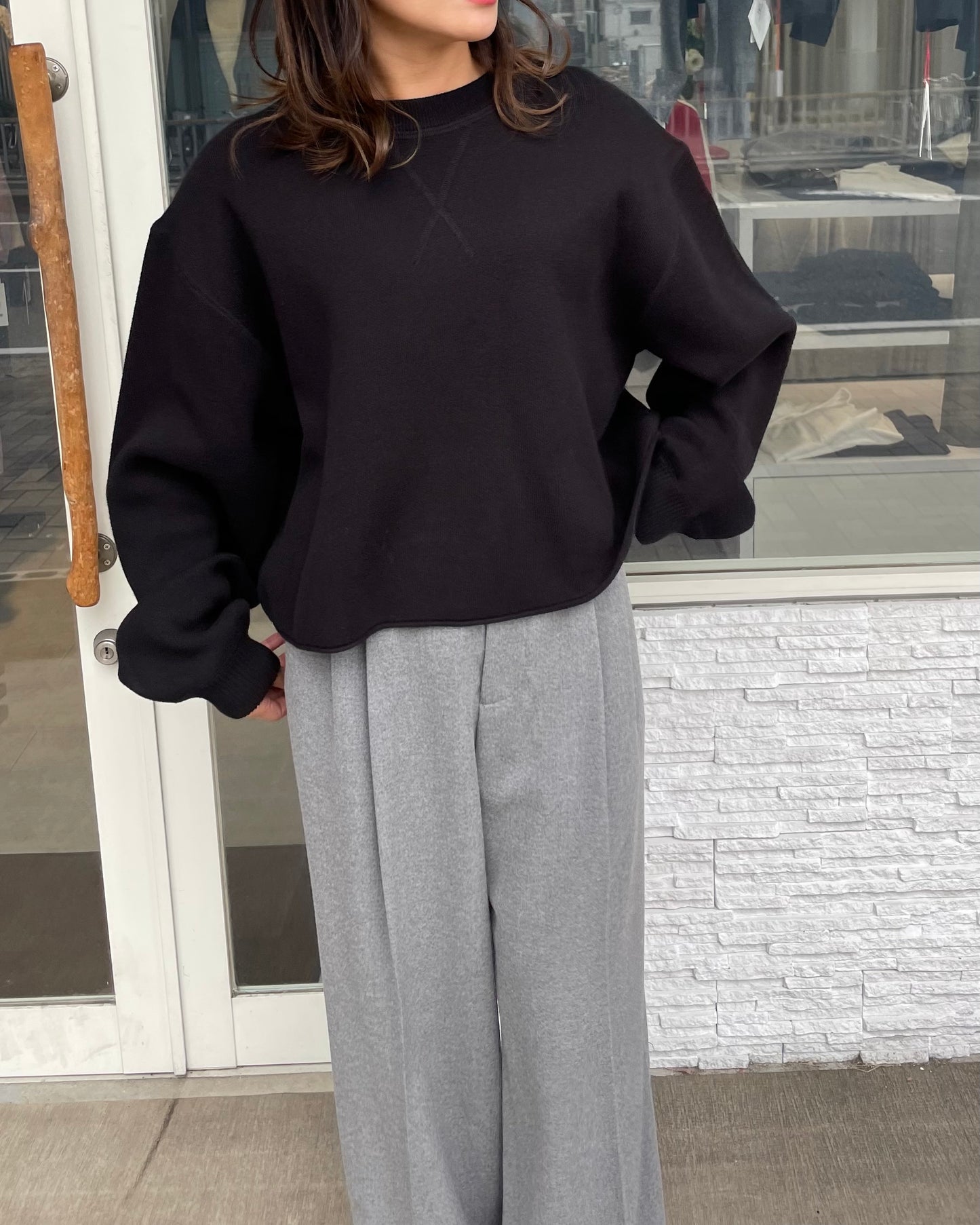 ♡コットンショートニット