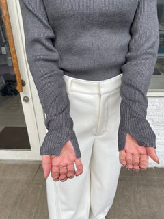 ベーシックリブニット