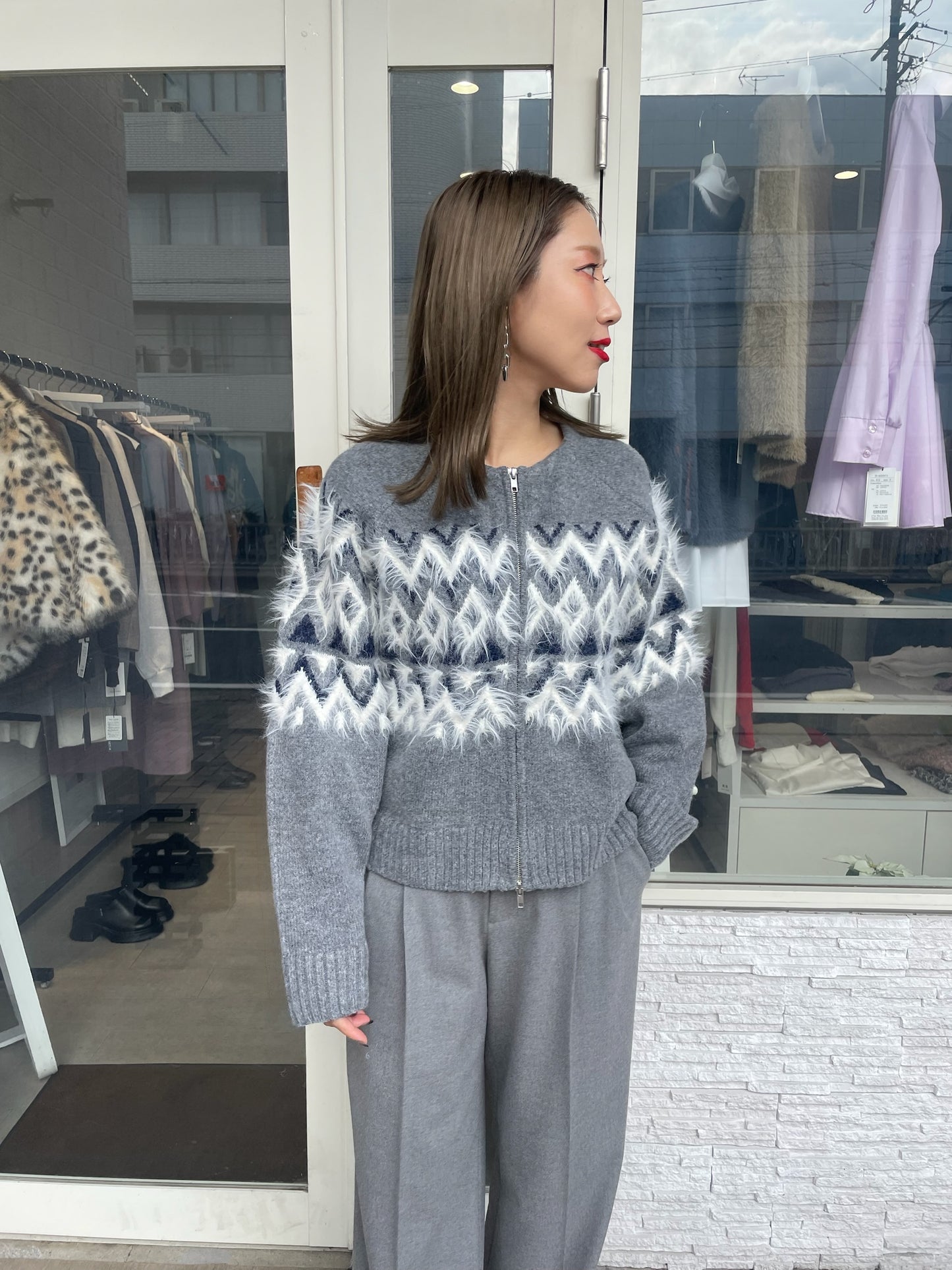 ノルディックニットブルゾン