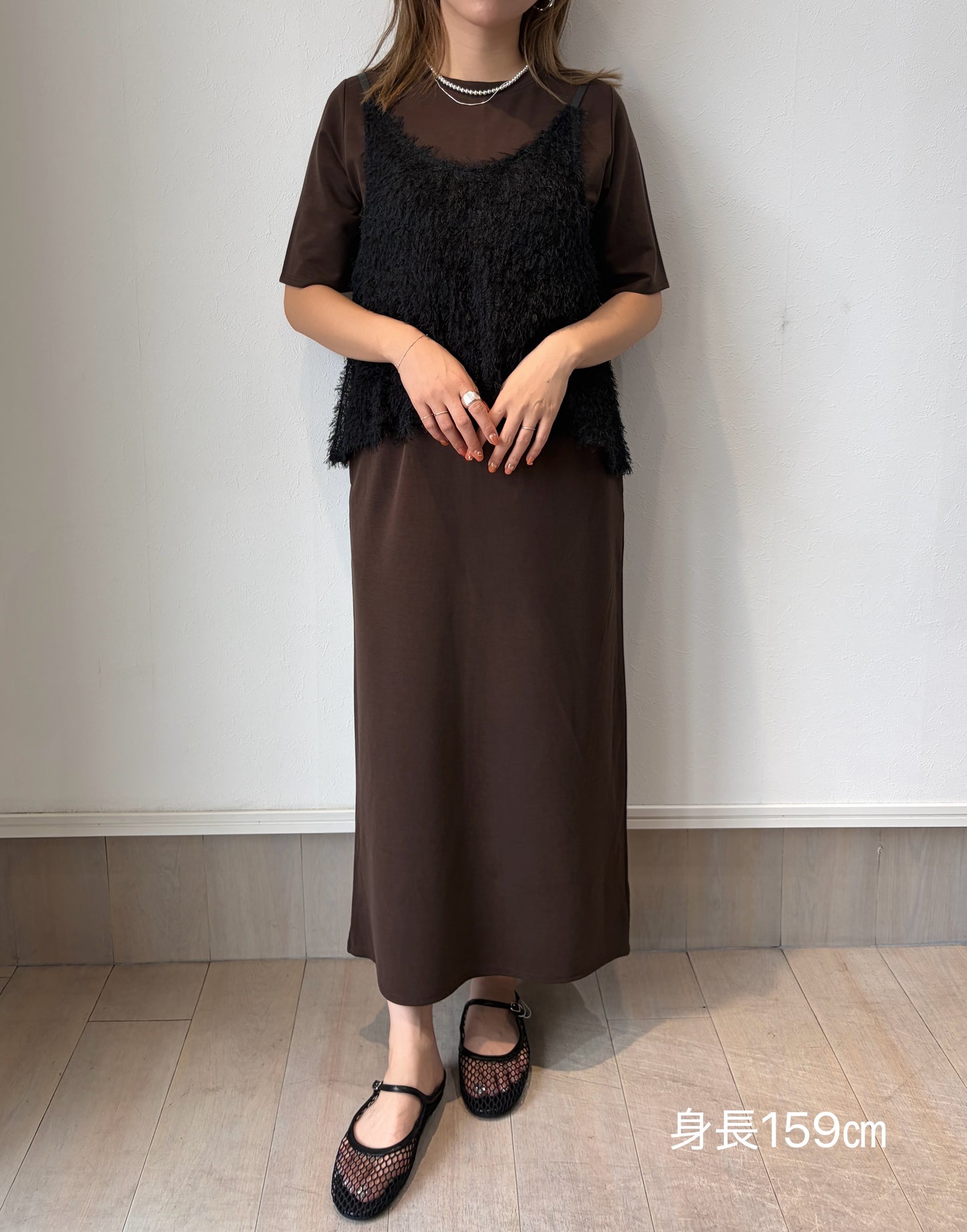 接触冷感Tシャツワンピース