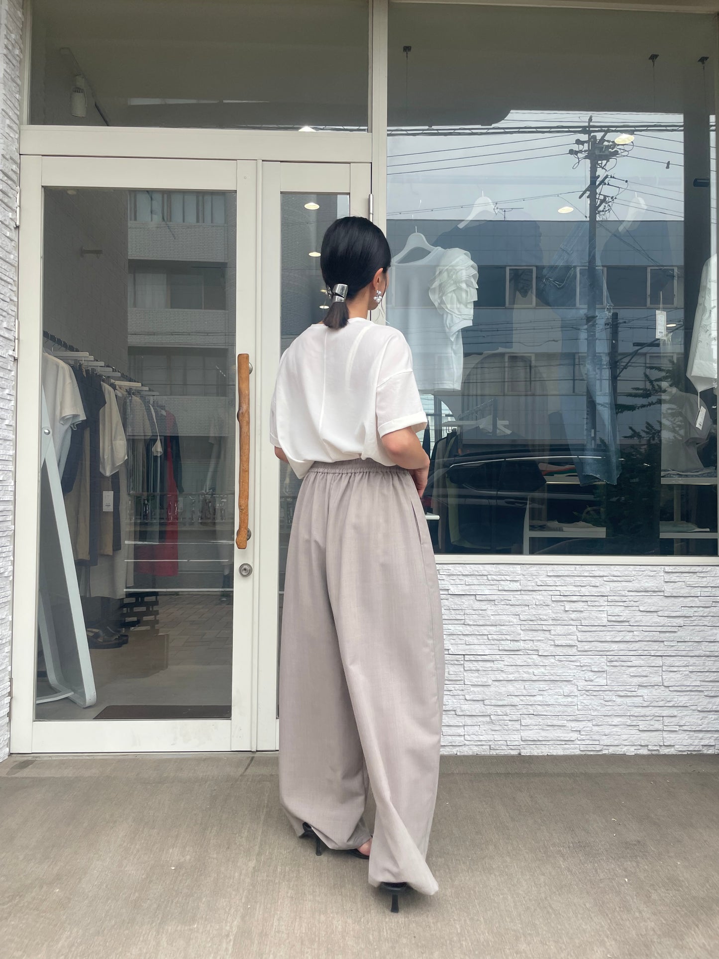 【再入荷】ストレッチシフォンブラウス