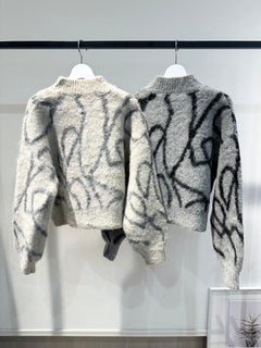 ニュアンスラインシャギージップジャケット