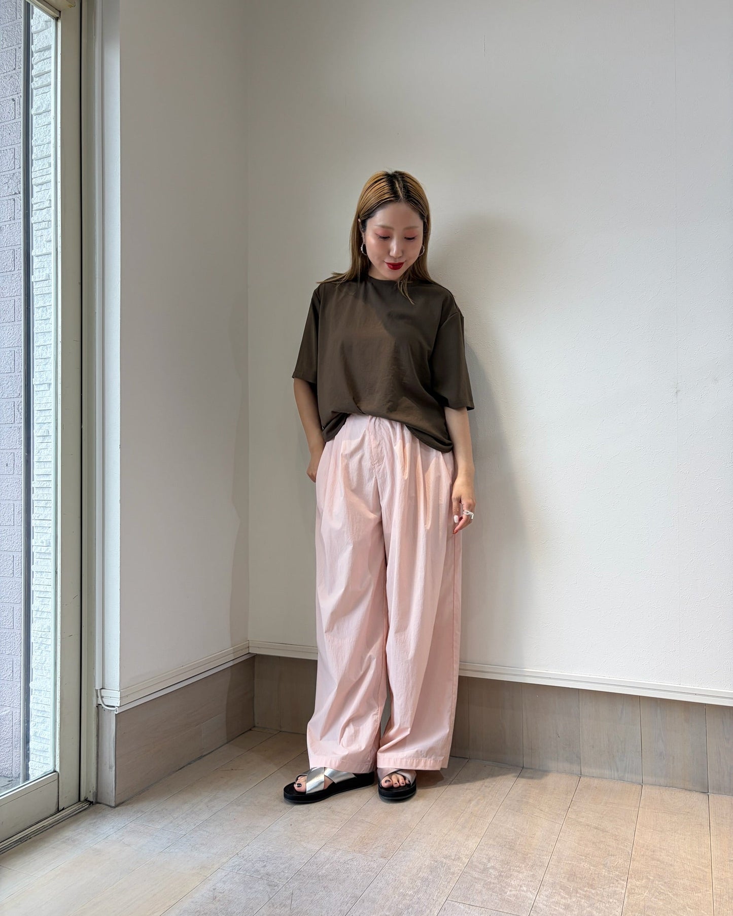 ストレッチシフォンブラウス