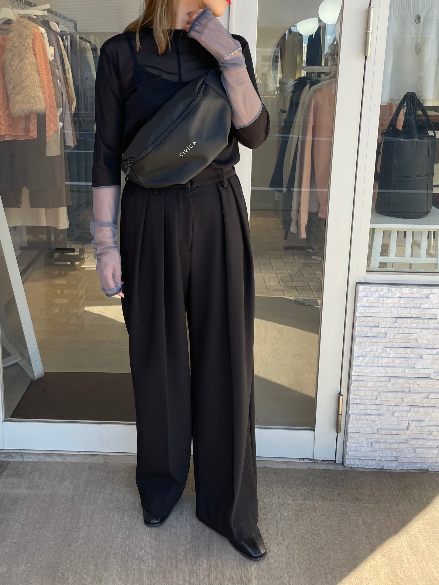 MADE IN JAPAN  eco leather body bag